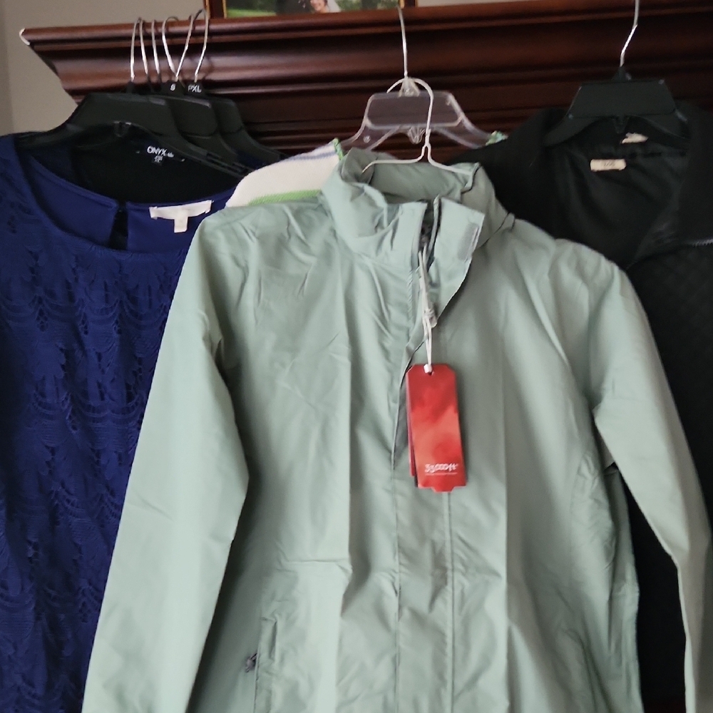 Women's Green Rain Jacket